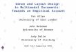 Genre and Layout Design in Multimodal Documents: Towards an Empirical Account Pat Allen University of East London John Bateman University of Bremen Judy