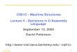 cs61c L5 Decisions 9/13/00 1 CS61C - Machine Structures Lecture 5 - Decisions in C/Assembly Language September 13, 2000 David Patterson cs61c