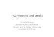 Incontinence and stroke Wendy Brooks Stroke Nurse Consultant Epsom and St Helier University Hospitals NHS Trust