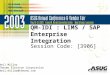 QM-IDI : LIMS / SAP Enterprise Integration Session Code: [3906] Neil Millar Thermo Electron Corporation Neil.millar@thermo.com
