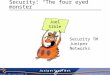 1 Copyright © 2004 Juniper Networks, Inc. Proprietary and Confidential Security: “The four eyed monster” Joel Sible Security TM Juniper