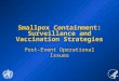 Smallpox Containment: Surveillance and Vaccination Strategies Post-Event Operational Issues