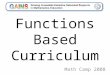 Functions Based Curriculum Math Camp 2008. Trish Byers Anthony Azzopardi