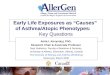 Early Life Exposures as “Causes” of Asthma/Atopic Phenotypes: Key Questions Anita L Kozyrskyj, PhD, Research Chair & Associate Professor Dept Pediatrics,