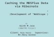 Caching the MDSPlus Data via Hibernate By Ajith M Jose Comp6703 Project Client: Raju Karia Supervisor: Dr. Henry Gardner (Development of “WebScope”)