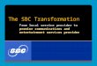 The SBC Transformation From local service provider to premier communications and entertainment services provider