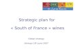 Strategic plan for « South of France » wines Global strategy Vinexpo 18 th June 2007