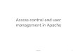 Access control and user management in Apache 1WUCM1