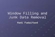 Window Filling and Junk Data Removal Hadi Fadaifard