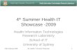24th February 20094th Health IT Summer Showcase1 4 th Summer Health IT Showcase -2009 Health Information Technologies Research Laboratory School of IT