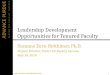 1  Leadership Development Opportunities for Tenured Faculty Suzanne Zurn-Birkhimer, Ph.D. Deputy Director, Center for Faculty