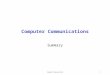Computer Communication1 Computer Communications Summary