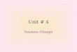 Unit # 4 Seasons Change. Match the pictures to the seasons. spring summer autumn winter