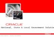 National, State & Local Government Solutions. © 2011 Oracle Corporation – Proprietary and Confidential The following is intended to outline our general