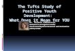 The Tufts Study of Positive Youth Development: What Does it Mean for YOU Dr. Suzanne LeMenestrel National 4-H Program Leader Youth Development Research