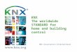 KNX The worldwide STANDARD for home and building control KNX Association International