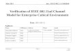 Doc.: IEEE 802.11-15/0630r0 Submission May 2015 Intel CorporationSlide 1 Verification of IEEE 802.11ad Channel Model for Enterprise Cubical Environment