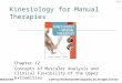 12-1 Kinesiology for Manual Therapies Chapter 12 Concepts of Muscular Analysis and Clinical Flexibility of the Upper Extremities McGraw-Hill © 2011 by