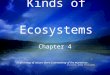 Kinds of Ecosystems Chapter 4 “In all things of nature there is something of the marvelous.” Aristotle, Greek Philosopher