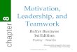 Motivation, Leadership, and Teamwork Better Business 1st Edition Poatsy · Martin © 2010 Pearson Education, Inc.1 chapter 8 Slide presentation prepared