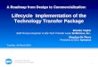 A Roadmap from Design to Commercialization: Lifecycle Implementation of the Technology Transfer Package Brooks Taylor Staff Process Engineer & Site Tech