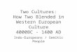 Two Cultures: How Two Blended in Western European Culture 4000BC - 1400 AD Indo-Europeans / Semitic People