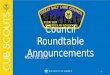 1 Council Roundtable Announcements March 19, 2015