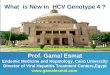 What is New in HCV Genotype 4 ? Prof. Gamal Esmat Endemic Medicine and Hepatology, Cairo University Director of Viral Hepatitis Treatment Centers,Egypt