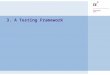 3. A Testing Framework. © O. Nierstrasz P2 — A Testing Framework 3.2 A Testing Framework Overview  What is a framework?  What is an Annotation?  JUnit