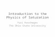 Introduction to the Physics of Saturation Yuri Kovchegov The Ohio State University