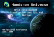 Hands-on Universe Unit Development: Gravitation and Orbital Motion HOU National Conference June, 2008