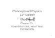 1 Conceptual Physics 11 th Edition Chapter 15: TEMPERATURE, HEAT AND EXPANSION