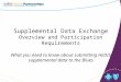 Supplemental Data Exchange Overview and Participation Requirements What you need to know about submitting HEDIS supplemental data to the Blues
