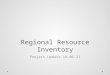 Regional Resource Inventory Project Update 10-06-11