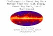 Challenges in Revealing Dark Matter from the High Energy Gamma-Ray Background (Continuum) Ranga-Ram Chary Spitzer Science Center, Caltech rchary@caltech.edu