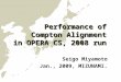 Performance of Compton Alignment in OPERA CS, 2008 run Seigo Miyamoto Jan., 2009, MIZUNAMI