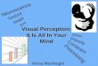 Visual Perception: It Is All In Your Mind Mona Moshtaghi Neuroscience Texture Shape Size Disparity Motion Processing Constraint