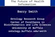 The Future of Health Information Barry Smith Ontology Research Group Center of Excellence in Bioinformatics and Life Sciences University at Buffalo ontology.buffalo.edu/smith