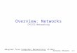 Overview: Networks1-1 Overview: Networks CPS372 Networking Adapted from Computer Networking slides