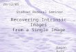 Recovering Intrinsic Images from a Single Image 28/12/05 Dagan Aviv Shadows Removal Seminar