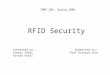 RFID Security CMPE 209, Spring 2009 Presented by:- Snehal Patel Hitesh Patel Submitted to:- Prof Richard Sinn