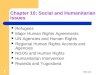 TRM 431 1 Chapter 10: Social and Humanitarian Issues Refugees Major Human Rights Agreements UN Agencies and Human Rights Regional Human Rights Accords