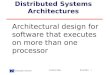 Computer Science CS425/CS6258/23/20011 Distributed Systems Architectures Architectural design for software that executes on more than one processor