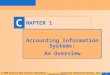 1 of 57 C © 2006 Prentice Hall Business Publishing Accounting Information Systems, 10/e Romney/Steinbart HAPTER 1 Accounting Information Systems: An Overview