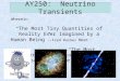 AY250: Neutrino Transients Wherein “The Most Tiny Quantities of Reality Ever Imagined by a Human Being” --Fred Raines Meet “The Most Powerful Explosions