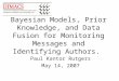 Bayesian Models, Prior Knowledge, and Data Fusion for Monitoring Messages and Identifying Authors. Paul Kantor Rutgers May 14, 2007