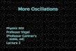 More Oscillations Physics 202 Professor Vogel (Professor Carkner’s notes, ed) Lecture 3
