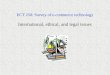 ECT 250: Survey of e-commerce technology International, ethical, and legal issues