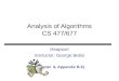 Analysis of Algorithms CS 477/677 Heapsort Instructor: George Bebis (Chapter 6, Appendix B.5)