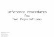 Inference Procedures for Two Populations Introduction to Business Statistics, 5e Kvanli/Guynes/Pavur (c)2000 South-Western College Publishing